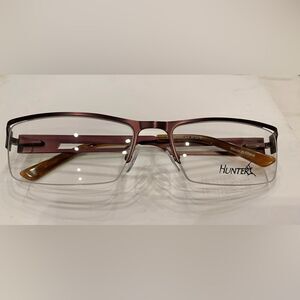 Hunter HT-837 C2 57-16-135mm  Brown Metal Half Rim Eyeglasses